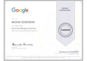 play it safe certificate